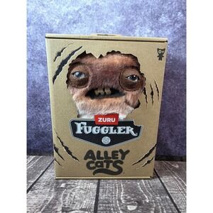 Zuru Fuggler Alley Cats Yawper Funny Ugly Monster Brown Plush with Teeth New